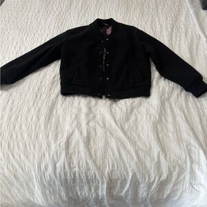 Well Worn Classic Black Bomber Jacket